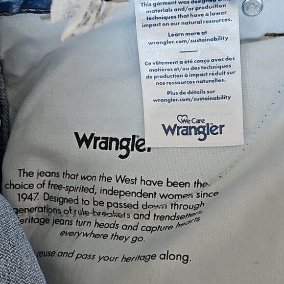 Wrangler High Rise Kick Flare (Wrock 627) Jeans Light-Medium "Control" Wash - 33 - Picture 10 of 15